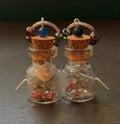 Cladonia gray mini jar Earrings