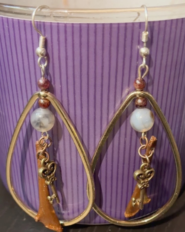 Golden Tear drop earrings