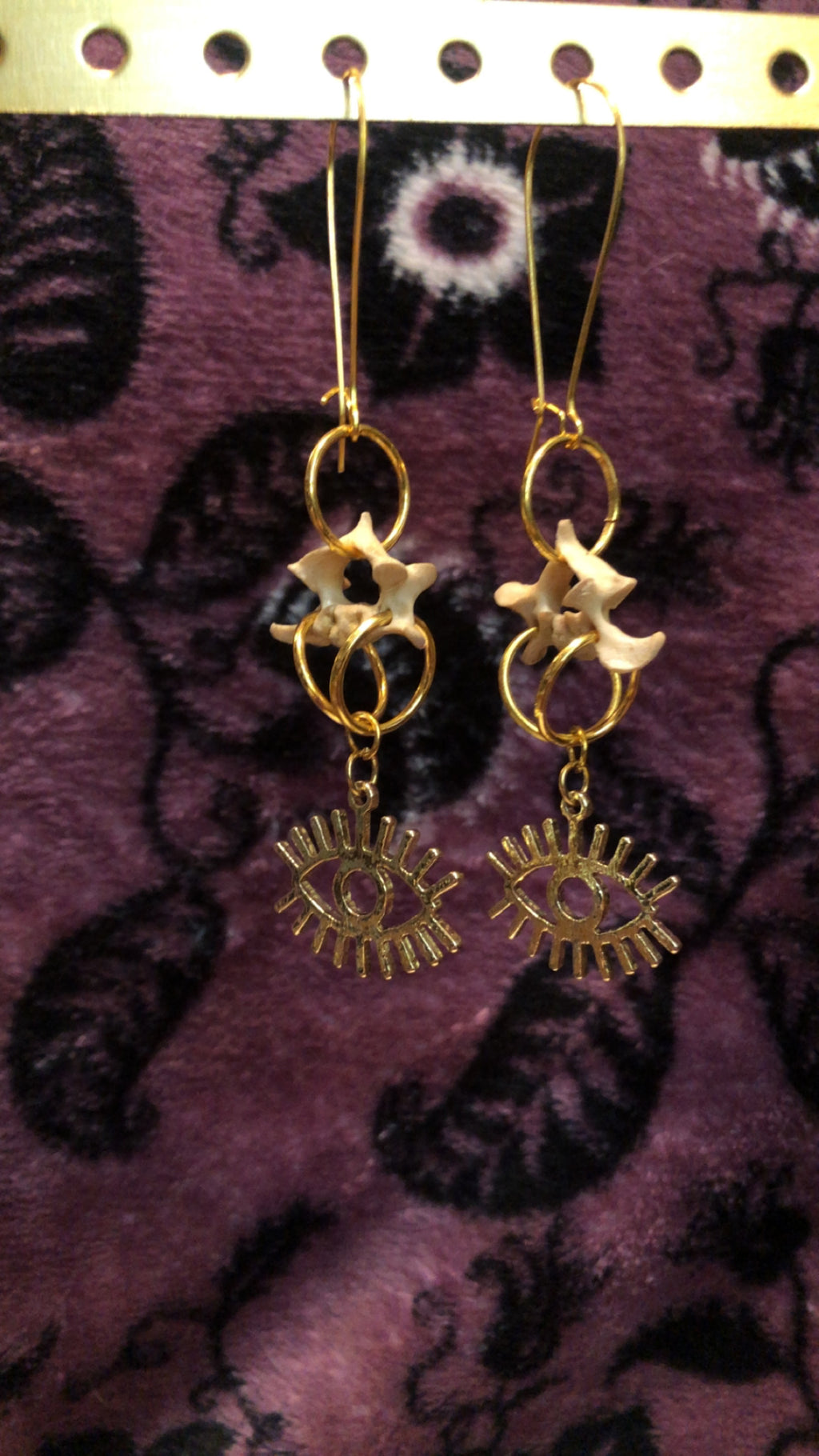 Large Gold Evil Eye Earrings