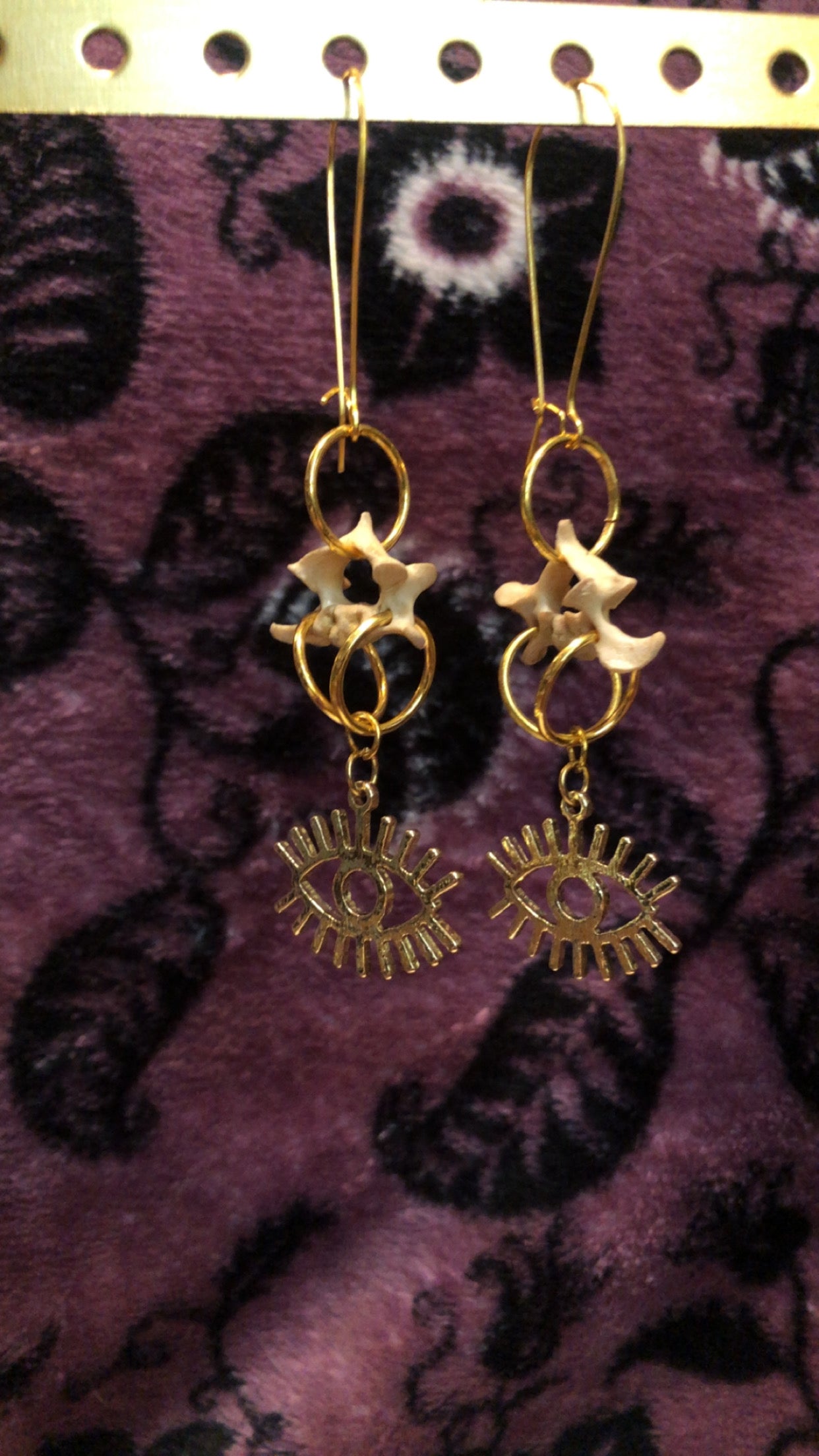 Large Gold Evil Eye Earrings