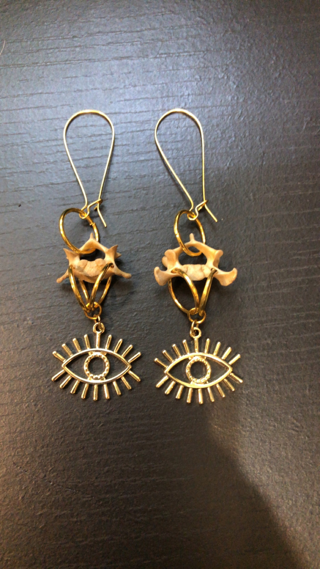 Large Gold Evil Eye Earrings