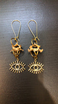Large Gold Evil Eye Earrings