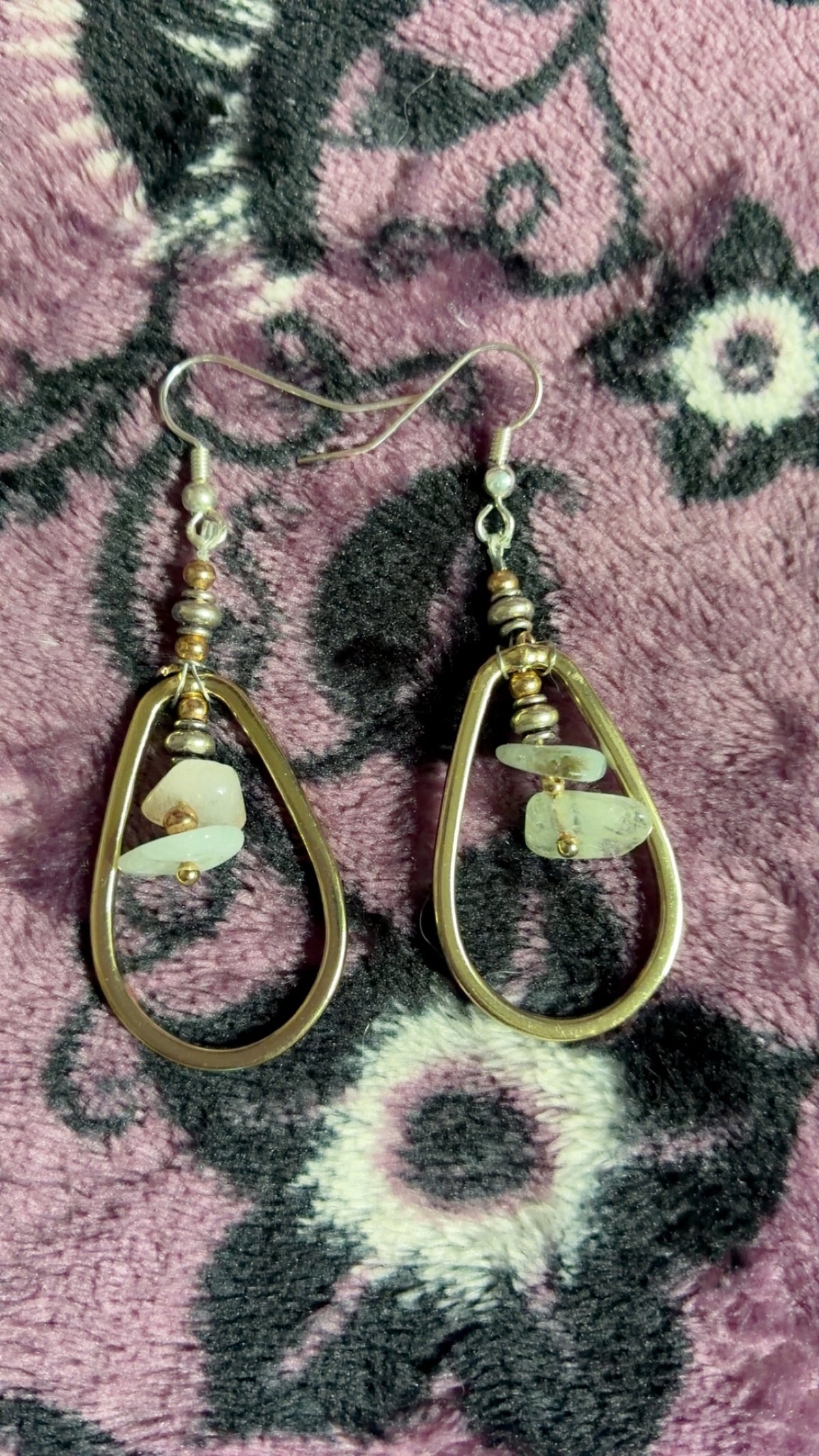 Natural Stone Teardrop Earrings