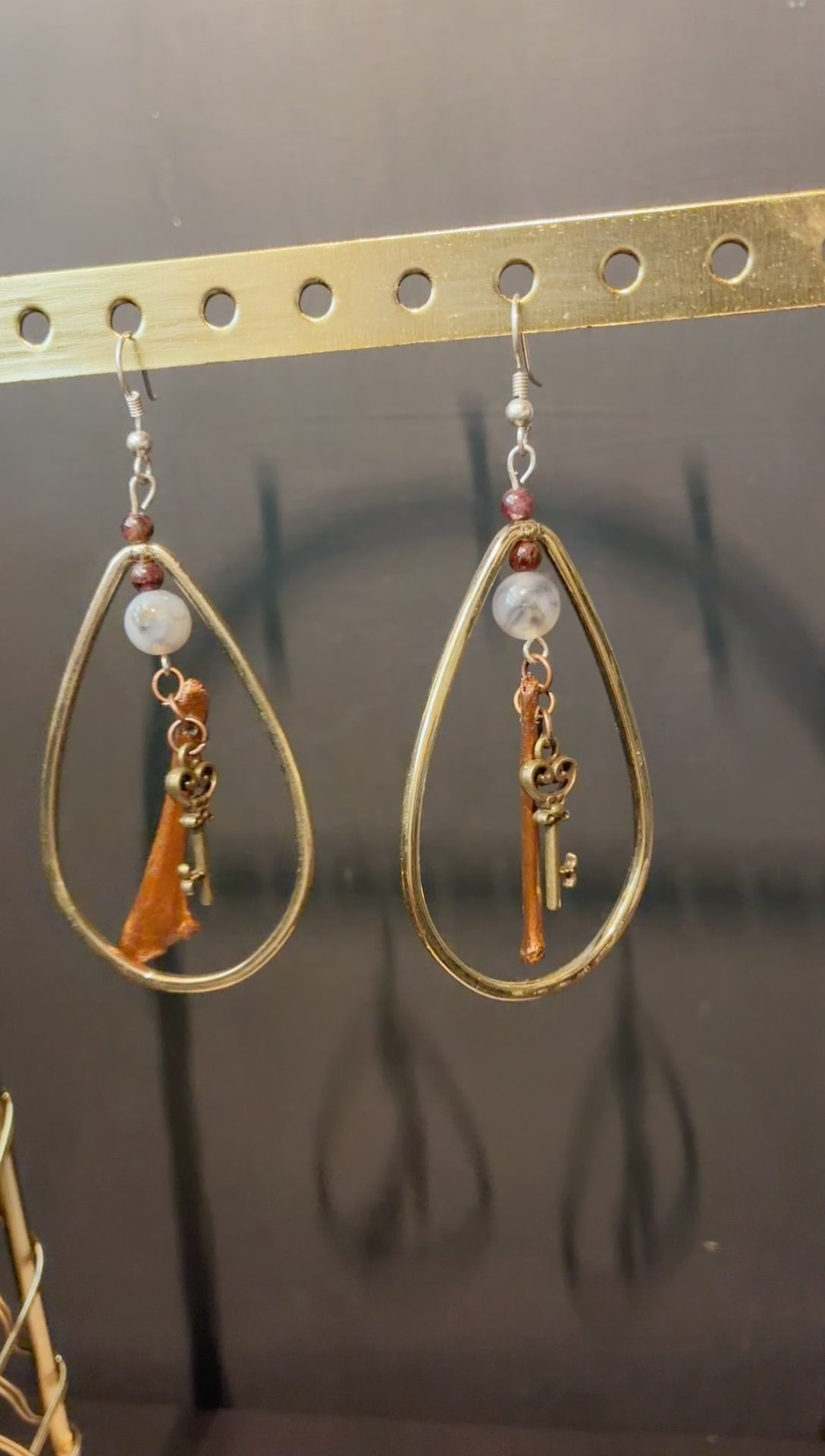 Golden Tear drop earrings